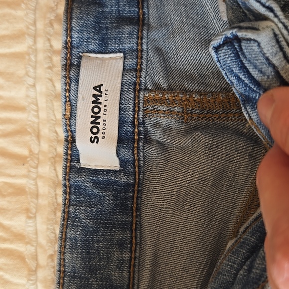 💙 Sonoma Distressed Cuffed Denim Shorts Women’s Small Mid Rise - Picture 5 of 12